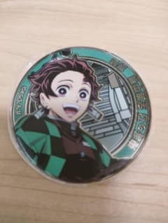 京都限定！鬼滅の刃 全集中展のご当地マンホール風缶バッジ/竈門