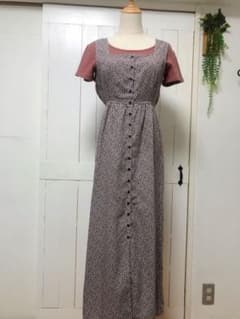 売りつくし！Kastane ワッフルT＆花柄ボタンマキシワンピースセットのサムネイル