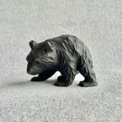 アイヌビンテージ　可愛らしく平和的な瞳に癒される一刀彫りのクマの特大彫刻 熊 一刀彫 木彫り アイヌ 民芸 置物 オブジェ 昭和レトロ ビンテージ