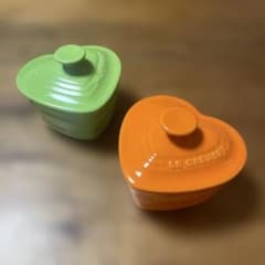 LE CREUSET ハート型 ラムカン 蓋付き 2個セットのサムネイル