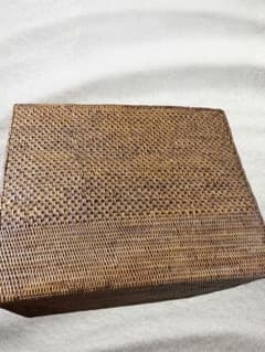 【未使用】バリ島直輸入 特大アタバスケット ランドリー・収納 巾着内布付き 未使用】バリ島直輸入 特大アタバスケット ランドリー・収納 巾着内布