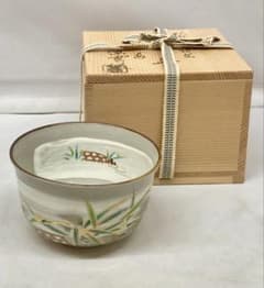 B585b「乾山写蛍狩文 茶盌」橋本紫雲造 共箱 京焼 夏 茶道具 - メルカリ