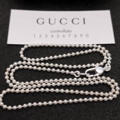 GUCCI グッチ ボール チェーン ネックレス シルバー 50cm - メルカリ