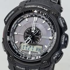 Excellent condition PROTREK PRW-5000YT radio solar watch with metal band, black