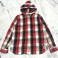 Phenomenon ネルシャツ　パーカー フーディ ブロックチェック　Lサイズ Phenomenon ネルシャツ パーカー フーディ ブロックチェック Lサイズ