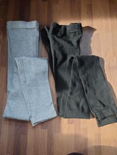 綿混リブ　マタニティレギンス２セットのサムネイル