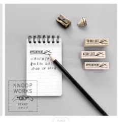 【未使用品】KNOOPWORKSクノープワークス スタンプ 3種セット 手帳管理のサムネイル
