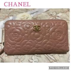 【ご専用】CHANEL シャネル　カメリア　ピンク　長財布　キャビアスキンのサムネイル