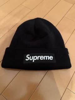 Supreme ニット帽 黒 Box Logo World Famous 美品 - メルカリ