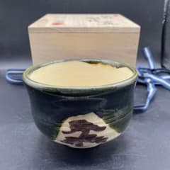 268】瀬戸焼 織部抹茶茶碗 日展作家 水野 双鶴 - メルカリ