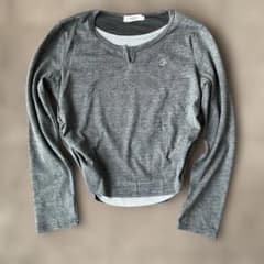 YRZS グレー 長袖Tシャツ