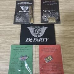 B'z PARTY ファンクラブ ピンバッジ キーホルダーカードケース5点