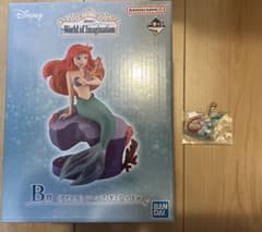 ディズニー一番くじ B賞 H賞アリエルアクリルチャーム付きのサムネイル