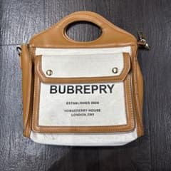 BUBREPRY ハンドバッグ キャンバス レザー - メルカリ