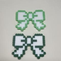 アイロンビーズ ハンドメイド モチーフ リボン 2点セットのサムネイル