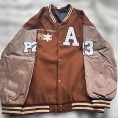 LUCKY ARRIVE スタジャン ブラウンのサムネイル