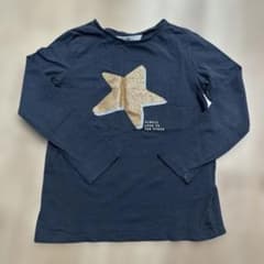 H&M 長袖カットソー チャコールグレー130cmのサムネイル
