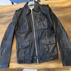 DIESEL レザージャケット ブラック Mのサムネイル