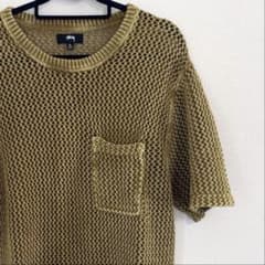 (ちゃーぼー様専用) Stussy XL メッシュ編みニット カーキのサムネイル