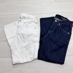 AMERICAN HOLIC デニムパンツ2本セット XS ホワイト インディゴのサムネイル