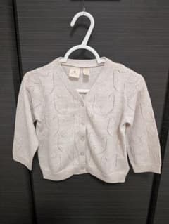 baby gap 猫柄 透かし編み カーディガン 12-18mのサムネイル