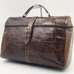 【美品】LOEWE エンリケロエベナッペ クロコ型押し ダレスバッグ ビジネス 美品】LOEWE エンリケロエベナッペ クロコ型押し ダレスバッグ