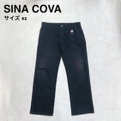 CINA COVA シナコバ チノパン 黒パンツ ウエスト92 船長刺繍 - メルカリ