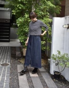 OURHOME きれいめデニムロングスカートのサムネイル