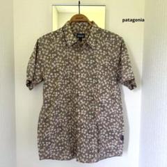 patagonia パタゴニア／ゴートゥーシャツ／小花ブラウン／M美品