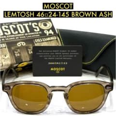 【極美品】日本限定 モスコット レムトッシュ46 BROWN ASHガラスレンズ 極美品】日本限定 モスコット レムトッシュ46 BROWN ASHガラスレンズ