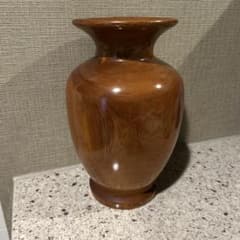 屋久杉　木製 花瓶 約25cmのサムネイル