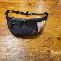 ステューシー ポーター コラボ キャンバスウエストバッグ ブラック STÜSSY×PORTERよりキャンバス素材を用いた最新コラボバッグ