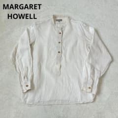 MARGARETマーガレットハウエル リネン100% プルオーバー シャツ 長袖