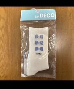 kp DECO 靴下 リボン柄 ホワイト 新品 未使用 11-13cmのサムネイル