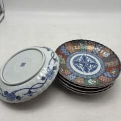 お正月に！　龍峯窯　古伊万里　金彩　琳派　祥瑞花丸紋　中皿　銘々皿 有田焼龍峯窯 金彩 祥瑞花丸紋銘々皿 古伊万里 染付 小皿 まとめ