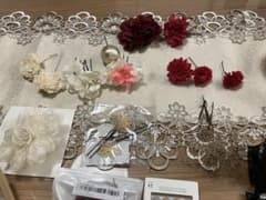 コサージュ製作キット 造花と装飾品 成人式 ヘアアクセ アクセサリーのサムネイル
