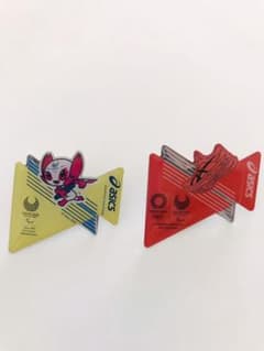 アシックスピンバッジ　2個セット　2020東京オリンピックパラリンピック