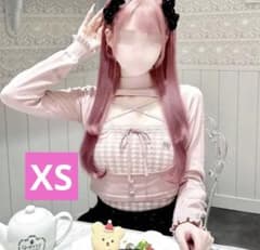 最安 Honeymew ハニーミュウ 千鳥柄ハイネックアンサンブルトップス