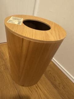 無印良品 MUJI タモ材 ごみ箱 ふた付き 木製 ダストボックス 廃盤のサムネイル