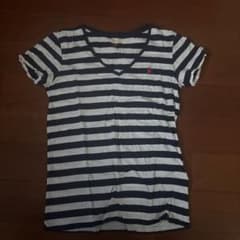 POLO RALPH LAUREN 半袖VネックTシャツ ボーダー S ネイビーのサムネイル