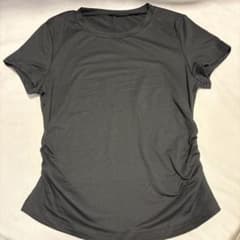サイドシャーリング 半袖Tシャツ ブラック S〜Mサイズおまとめ可のサムネイル