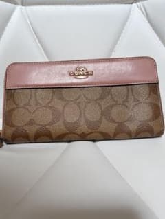 特価 コーチ COACH 長財布 ブラウン ピンクのサムネイル