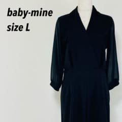 【新品タグ付】baby-mine シースルー袖 オールインワン パンツドレス L