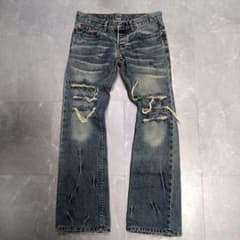00s Levis destroyed flare denim low-riseのサムネイル