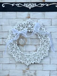 ムニュムニュ クリスマス リース 大きめ ５０ｃｍ シャビー 豪華