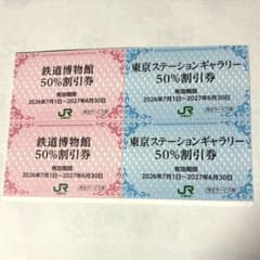 JR東日本 株主優待割引券 （鉄道博物館・ 東京ステーションギャラリー）のサムネイル