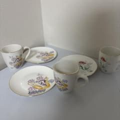 ディズニープリンセス ラプンツェル 金フチ陶器プレート 皿カップ