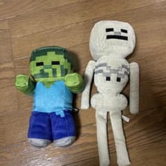 マインクラフトぬいぐるみ ゾンビ　スケルトン2体セットのサムネイル