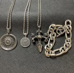 ネックレス ブレスレット 4点セット シルバー クロス コインのサムネイル