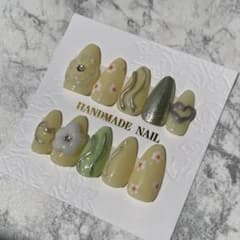 ネイルチップ プルメリア ハート 10本セットのサムネイル